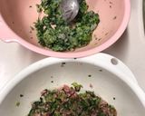 小松菜で2種のすーぷギョーザ。作り方2写真