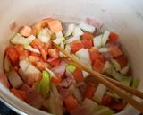白菜と2種の野菜のミルクスープ作り方6写真