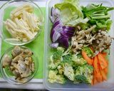 簡単！野菜たっぷりあさりのパスタスープ作り方1写真