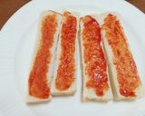簡単☆朝トースト：ピザ風ガーリック味作り方2写真