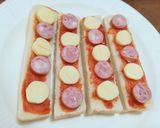 簡単☆朝トースト：ピザ風ガーリック味作り方4写真