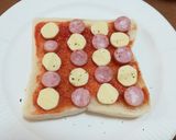 簡単☆朝トースト：ピザ風ガーリック味作り方5写真