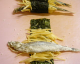 ししゃものじゃが海苔巻き♪みの揚げ風作り方3写真