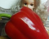 リカちゃん♡ブルガリア料理赤パプリカ炒め作り方1写真
