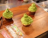抹茶チーズのクリスマスツリーカップケーキ作り方8写真