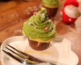 抹茶チーズのクリスマスツリーカップケーキ作り方10写真