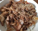 冷やし中華のごまだれ活用の豚しょうが丼！作り方8写真