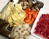 お肉とお野菜の炊いたん白味噌仕立て作り方2写真