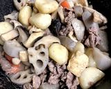 お肉とお野菜の炊いたん白味噌仕立て作り方9写真