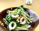 サキいか使って簡単小鉢●ミズナのあえもの作り方3写真