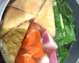 けいこだしで 厚揚げと野菜の炊き合わせ作り方4写真