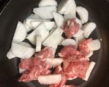 大根とほうれん草と豚肉の炒め煮作り方2写真