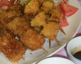 食欲そそる♪サクッと串ナス＆玉ねぎ串カツ作り方4写真