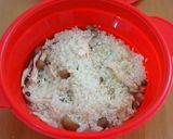 レンジでほっきとしめじの魚醤バターピラフ作り方4写真