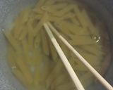 ホタテの塩辛で、キノコたっぷりペンネ作り方3写真