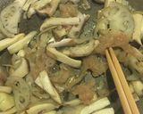 ホタテの塩辛で、キノコたっぷりペンネ作り方7写真