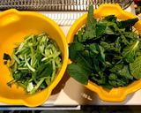 あっさり美味い、具沢山小松菜水餃子スープ作り方1写真