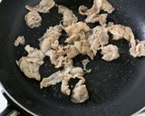 春菊と豚肉のニラ玉風作り方2写真