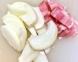 たっぷりカマンベールのカルボナーラ♬作り方2写真