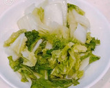 白菜の浅漬けと温玉の出汁茶漬け！作り方1写真