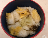 白菜の浅漬けと温玉の出汁茶漬け！作り方3写真