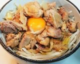 変わり種の月見親子丼作り方9写真