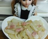 リカちゃん♡里芋ベーコン柚子胡椒バタ炒め作り方30写真