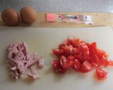 月見クリームパスタ作り方2写真