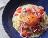 月見クリームパスタ作り方7写真