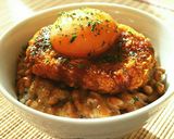 そうだ♪納豆ご飯にコロッケをのせてみよう作り方2写真