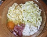 里芋でもっちりお好み焼き・チーズ入り作り方4写真