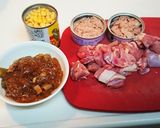 鶏だし親子チャーハン作り方1写真