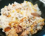 鶏だし親子チャーハン作り方3写真