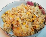 鶏だし親子チャーハン作り方5写真