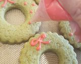 抹茶のクリスマスリース クッキー作り方9写真