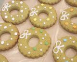 抹茶のクリスマスリース クッキー作り方10写真