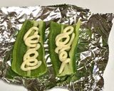 お弁当に最適　ピーマンのマヨチー焼き作り方3写真