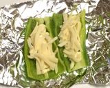 お弁当に最適　ピーマンのマヨチー焼き作り方4写真
