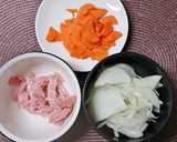簡単スピード料理！たっぷり白菜の焼うどん作り方1写真