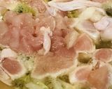 お鍋の素で作る●鶏肉の細切り海苔雑炊作り方2写真