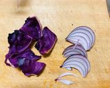 即席★紫野菜のアンチョビコリアンダー和え作り方1写真