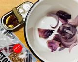 即席★紫野菜のアンチョビコリアンダー和え作り方3写真