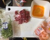 エビと豚バラ肉の炒飯作り方1写真