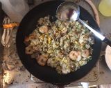 エビと豚バラ肉の炒飯作り方6写真