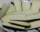 電子レンジde蒸し茄子♪ごま梅ドレシング作り方2写真