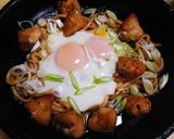 鶏照りの焼きうどんたまごのせ(簡単)作り方9写真
