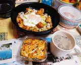 鶏照りの焼きうどんたまごのせ(簡単)作り方10写真