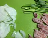 ベーコンとにんにくの芽のペペロンチーノ作り方3写真