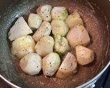 里芋の赤味噌&チーズ絡め作り方4写真