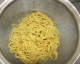 魚介豚骨つけ麺袋麺で、煮干きいた肉玉そば作り方4写真